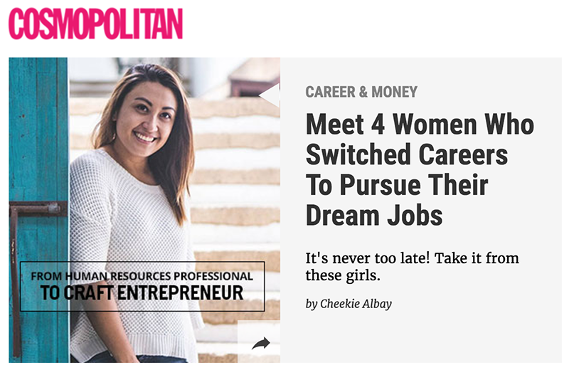 Cosmo.ph: Meet 4 Women Who Switched Careers To Pursue Their Dream Jobs